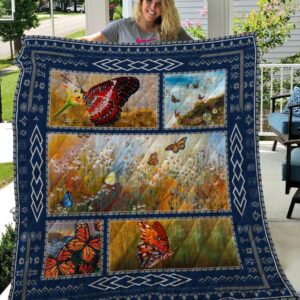 Thqa34002 Butterflies Quilt Blanket  Quilt